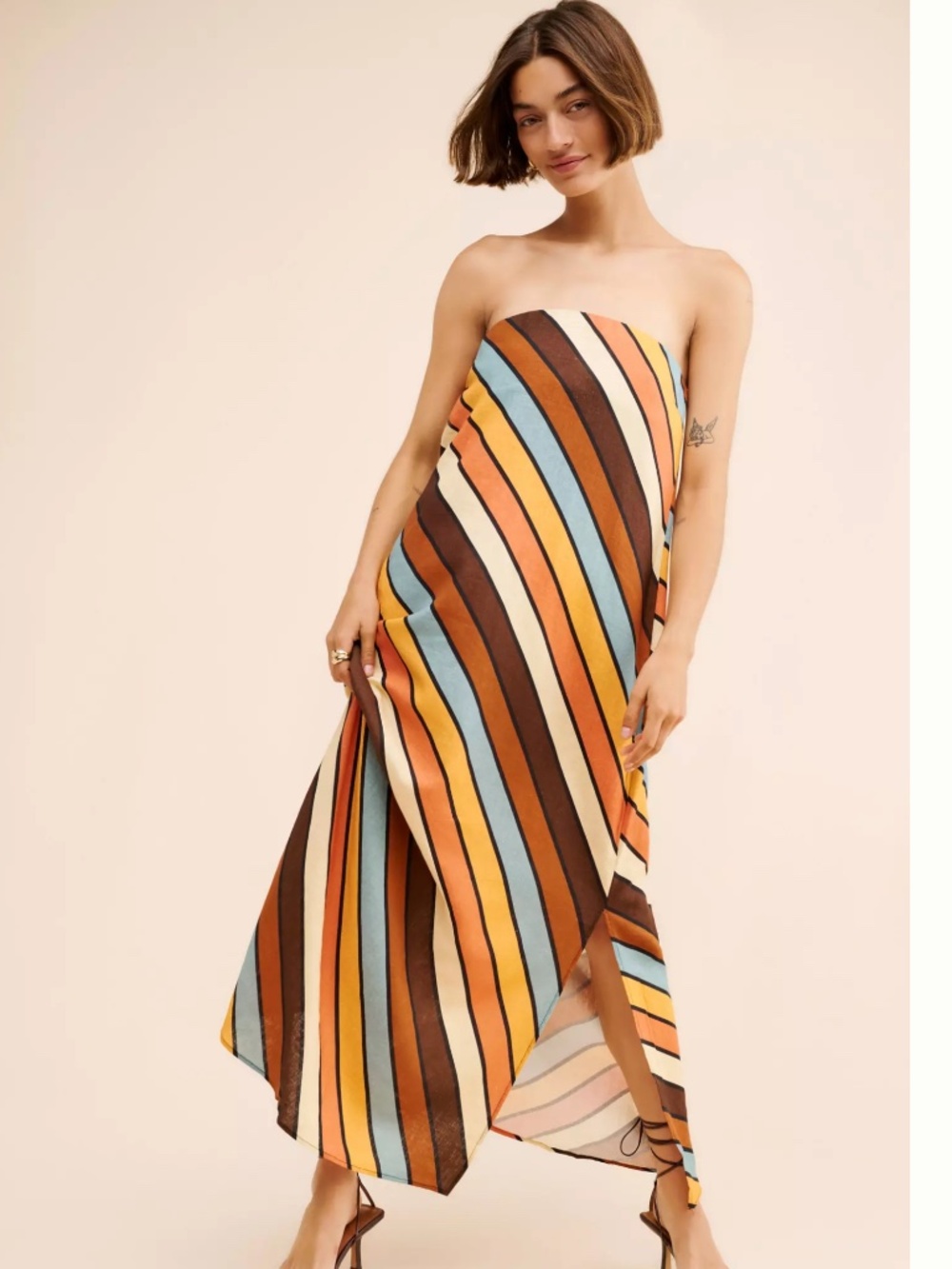 Anthropologie Auguste The Label Tyria Linen Blend Maxi Dress